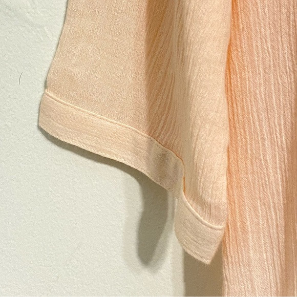 Chico’s Blush Pink Tunic Blouse Metallie Bead Collar 3/4 Sleeves size 0 or 4 - Picture 8 of 11